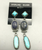 Denim lapis and turquoise earrings