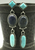 Denim lapis and turquoise earrings