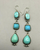 Turquoise inlay dangle earrings