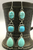 Turquoise inlay dangle earrings