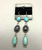 Turquoise and denim lapis earrings