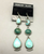 Seraphinite and turquoise earrings