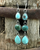 Seraphinite and turquoise earrings