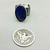 Lapis, gold and sterling silver ring