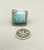 Turquoise and textures sterling silver ring