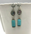 Turquoise and abalone shell earrings