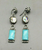 Turquoise and abalone shell earrings