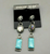 Turquoise and abalone shell earrings