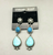 Double turquoise dangle earrings