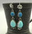 Double turquoise dangle earrings