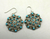 Turquoise concho earrings