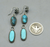 Double dangle turquoise earrings