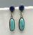 Lapis and turquoise earrings