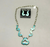 Channel inlay turquoise necklace set