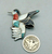 Zuni inlay hummingbird pin
