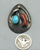 Coral and turquoise pin, brooch, pendant