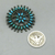 Turquoise cluster pin
