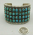 Spiderweb turquoise four row cuff