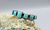A Vintage 9 Stone Square Turquoise Cuff Bracelet