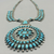 turquoise cluster style necklace