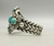 A Vintage, Handmade, Twisted Wire, Turquoise Cluster Bracelet