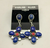 Lapis and coral earrings