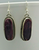 Purple spiny oyster dangle earrings
