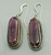 Purple spiny oyster dangle earrings