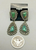 Green turquoise dangle earrings