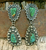 Green turquoise dangle earrings