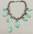 Rare carved turquoise necklace