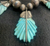 Rare carved turquoise necklace