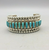 cuff bracelet, turquoise, petit point, sterling silver, signed, T Lowe