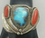 Bisbee turquoise and coral bracelet