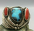 Bisbee turquoise and coral bracelet