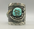 Sterling silver, gold and turquoise bracelet