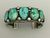 Natural turquoise and sterling silver bracelet