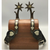 Kelly Bros spurs with heart shape buttons and black leather spur straps.marked Kelly Bros. and the other marked Kelly Bros & Parker (written out).
