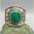 chrysocolla, sterling silver, vintage, signed