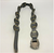 1980s, sterling silver, concho belt, black leather belt, Stamped sterling.