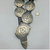 1980s, sterling silver, concho belt, black leather belt, Stamped sterling.
