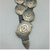 1980s, sterling silver, concho belt, black leather belt, Stamped sterling.