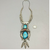 turquoise, coral, claw, sterling silver, necklace, hallmarked