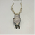turquoise, coral, claw, sterling silver, necklace, hallmarked
