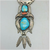 turquoise, coral, claw, sterling silver, necklace, hallmarked