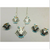 Zuni,  inlay,  thunder bird necklace set, earrings,  ring,  shell, black onyx, coral,  turquoise, Hallmarked AW, Zuni.