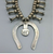 squash blossom necklace, sand cast naja, turquoise, sterling silver, vintage