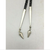 Hopi artist, McBride Lomyestewa, bolo, sterling silver, leather cord, hallmarked, mudhead kachina
