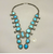 squash blossom necklace, turquoise, sterling silver, vintage