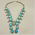 squash blossom necklace, turquoise, sterling silver, vintage